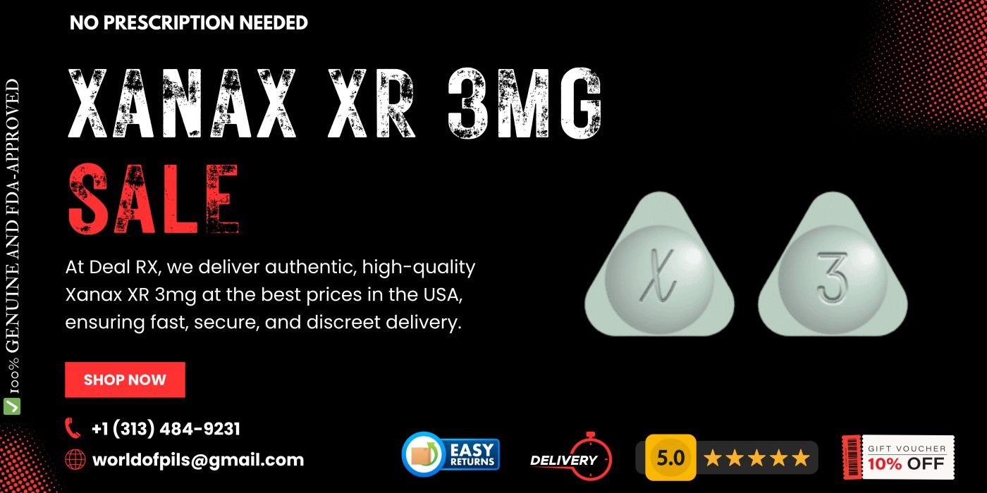Buy Xanax XR 3mg Online – Extended Relief from Anxiety & Panic Disorders 3 Xanax XR 3mg